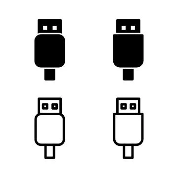 Usb icon vector illustration. Flash disk sign and symbol. flash drive sign. Stock Illustration