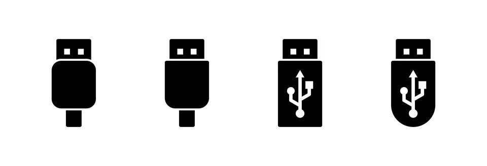 Usb icon vector illustration. Flash disk sign and symbol. flash drive sign. Stock Illustration