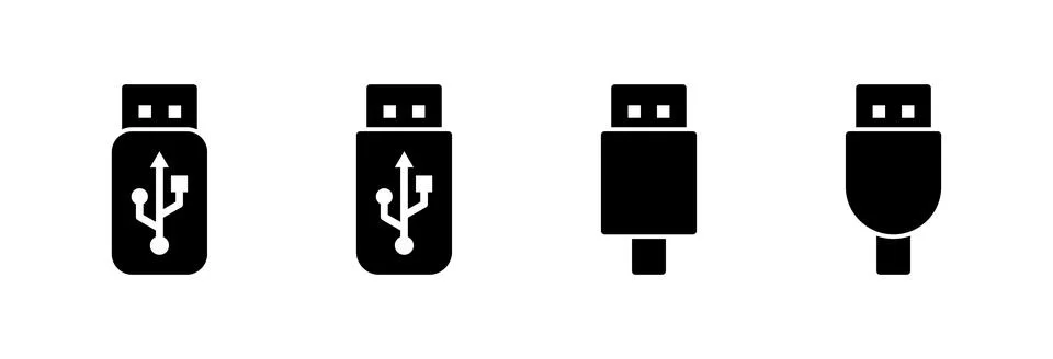 Usb icon vector illustration. Flash disk sign and symbol. flash drive sign. Stock Illustration