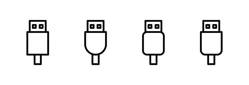 Usb icon vector illustration. Flash disk sign and symbol. flash drive sign. Stock Illustration
