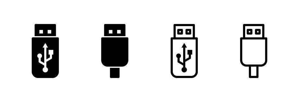 Usb icon vector illustration. Flash disk sign and symbol. flash drive sign. Stock Illustration