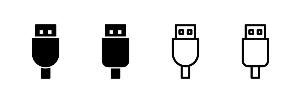 Usb icon vector illustration. Flash disk sign and symbol. flash drive sign. Stock Illustration