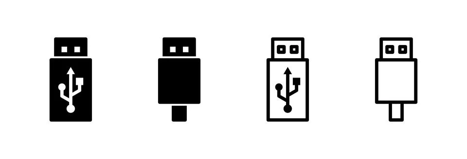 Usb icon vector illustration. Flash disk sign and symbol. flash drive sign. Stock Illustration