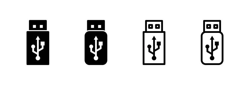 Usb icon vector illustration. Flash disk sign and symbol. flash drive sign. Stock Illustration