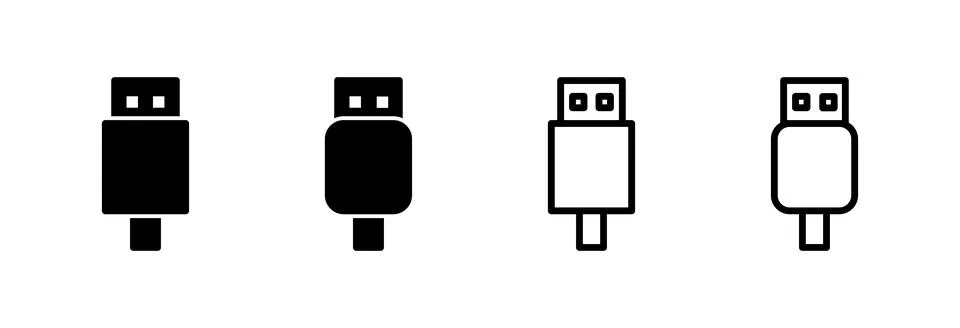 Usb icon vector illustration. Flash disk sign and symbol. flash drive sign. Stock Illustration