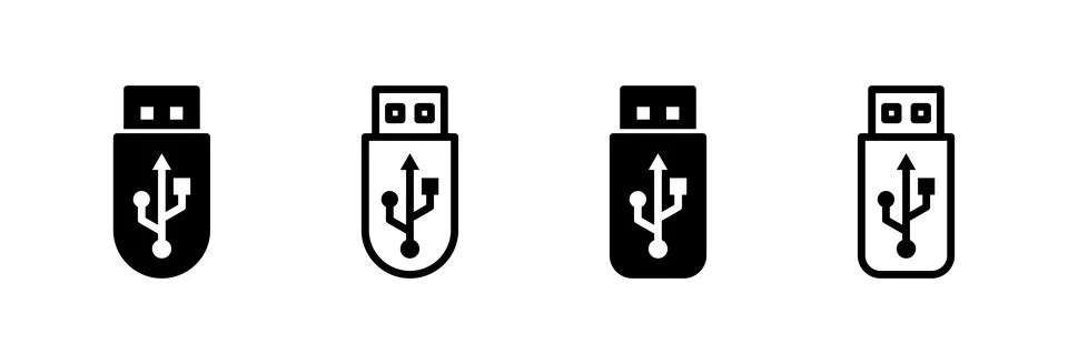 Usb icon vector illustration. Flash disk sign and symbol. flash drive sign. Stock Illustration
