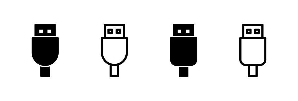 Usb icon vector illustration. Flash disk sign and symbol. flash drive sign. Stock Illustration