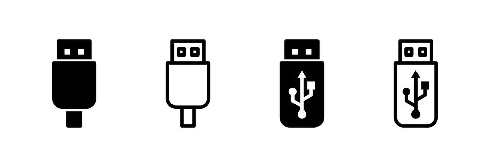 Usb icon vector illustration. Flash disk sign and symbol. flash drive sign. Stock Illustration