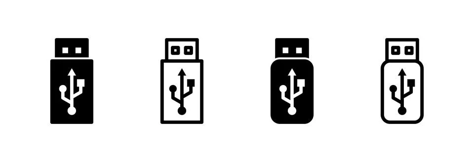 Usb icon vector illustration. Flash disk sign and symbol. flash drive sign. Stock Illustration