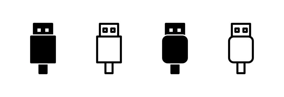 Usb icon vector illustration. Flash disk sign and symbol. flash drive sign. Stock Illustration