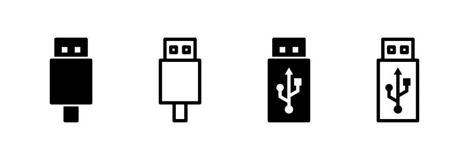 Usb icon vector illustration. Flash disk sign and symbol. flash drive sign. Stock Illustration