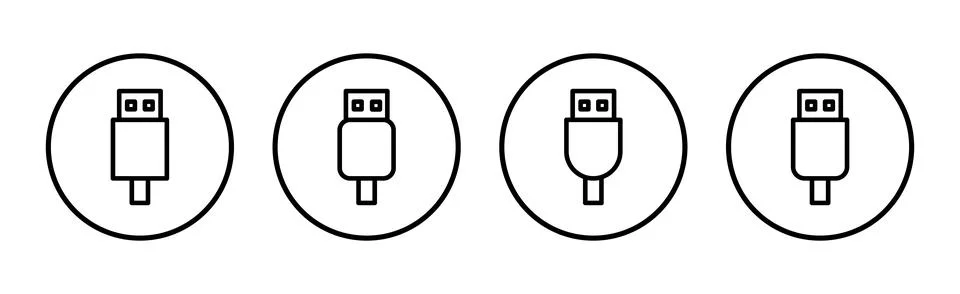 Usb icon vector illustration. Flash disk sign and symbol. flash drive sign. Stock Illustration