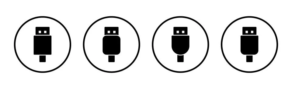 Usb icon vector illustration. Flash disk sign and symbol. flash drive sign. Illustrazione stock