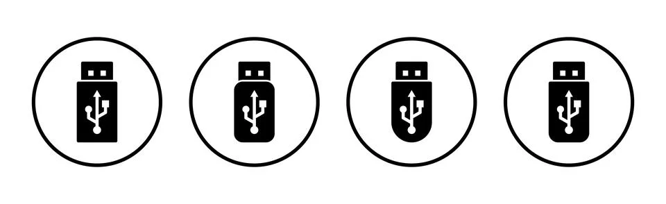 Usb icon vector illustration. Flash disk sign and symbol. flash drive sign. Illustrazione stock
