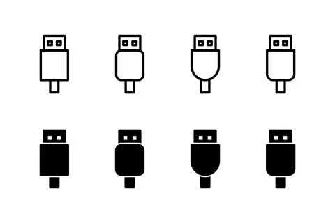 Usb icon vector illustration. Flash disk sign and symbol. flash drive sign. Stock Illustration