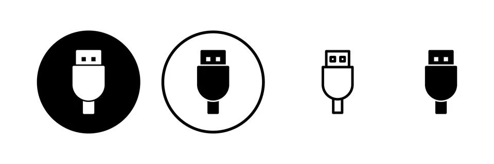 Usb icon vector illustration. Flash disk sign and symbol. flash drive sign. Stock Illustration