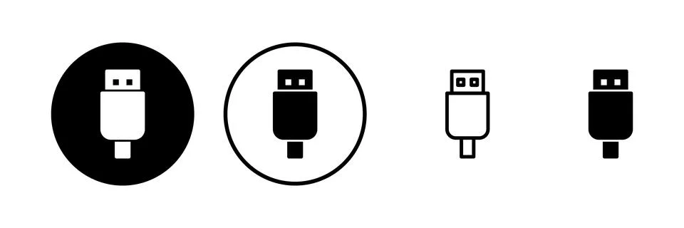 Usb icon vector illustration. Flash disk sign and symbol. flash drive sign. Stock Illustration