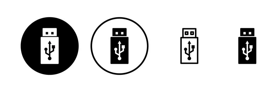 Usb icon vector illustration. Flash disk sign and symbol. flash drive sign. Stock Illustration