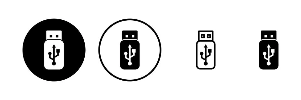 Usb icon vector illustration. Flash disk sign and symbol. flash drive sign. Stock Illustration