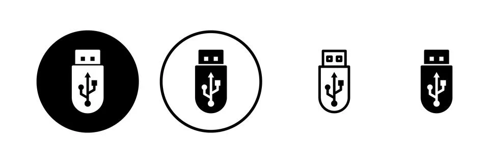 Usb icon vector illustration. Flash disk sign and symbol. flash drive sign. Stock Illustration