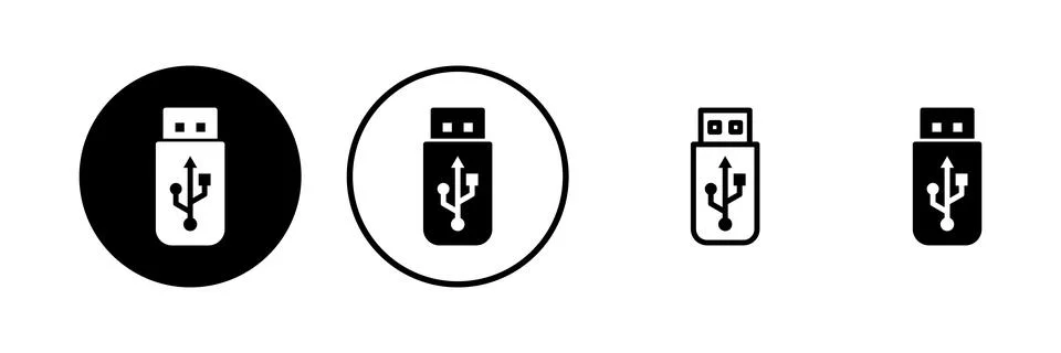 Usb icon vector illustration. Flash disk sign and symbol. flash drive sign. Stock Illustration