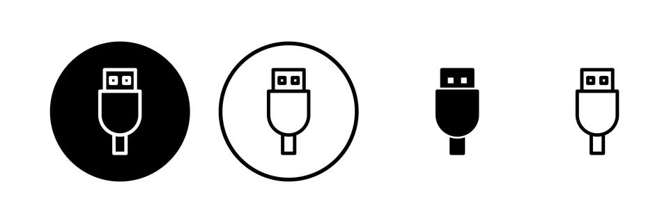 Usb icon vector illustration. Flash disk sign and symbol. flash drive sign. Stock Illustration