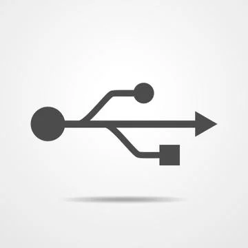 USB icon - vector illustration. Stock Illustration
