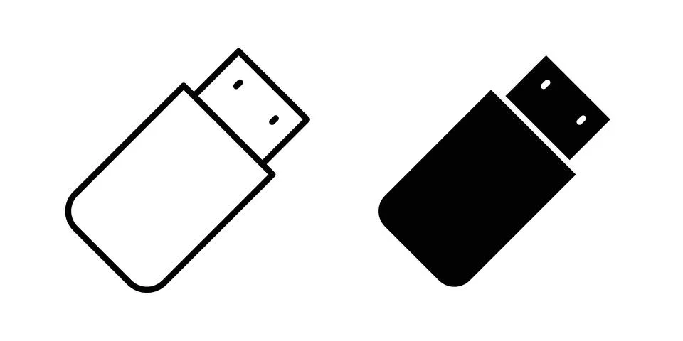 Usb icon vector symbol graphics Stock Illustration