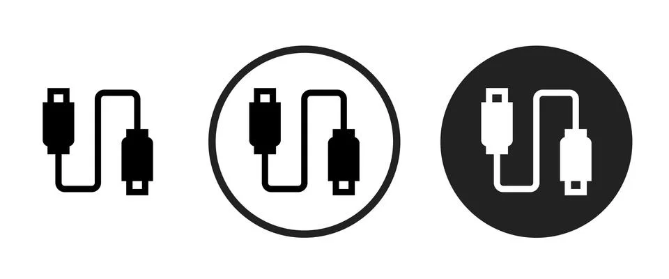 USB icon . web icon set .vector illustration Stock Illustration