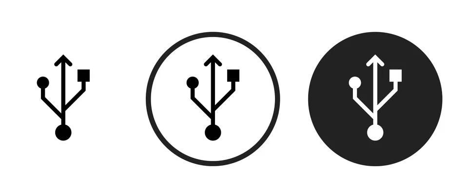USB icon . web icon set .vector illustration Stock Illustration