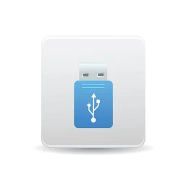 Usb icon web Stock Illustration