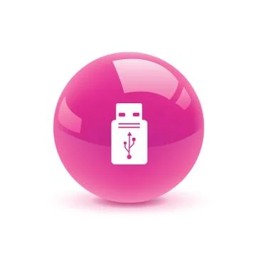 Usb icon web Stock Illustration