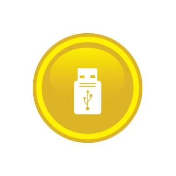 Usb icon web Stock Illustration