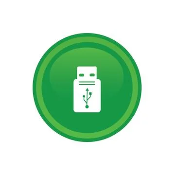 Usb icon web Stock Illustration