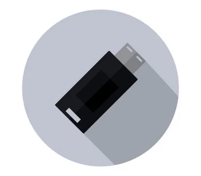 Usb icon on white background Stock Illustration