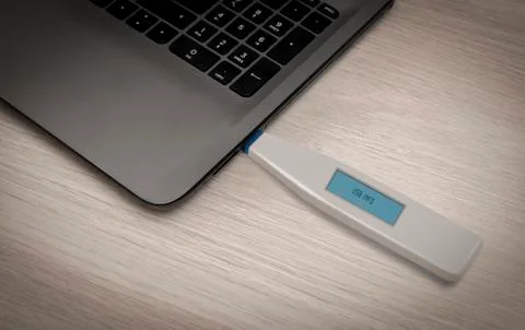 USB info thermometer Stock Photos