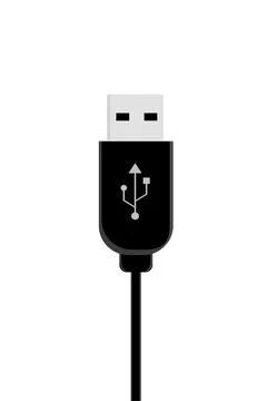Usb input cable for computer or laptop 스톡 일러스트