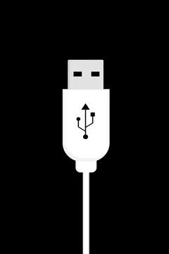 Usb input cable for computer or laptop Stock Illustration