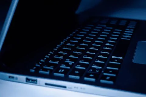 USB interface of a notebook Foto stock