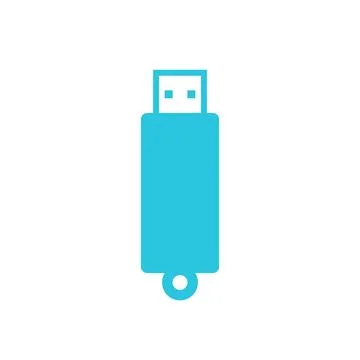 USB key, memory stick, flash portable computer drive, sign Stock Illustration