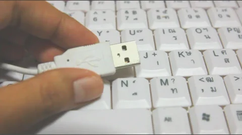 USB Keyboard Stock Footage 38691495