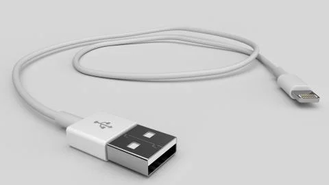 USB Lightning cable Ilustración de archivo