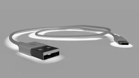 USB Lightning cable Ilustración de archivo