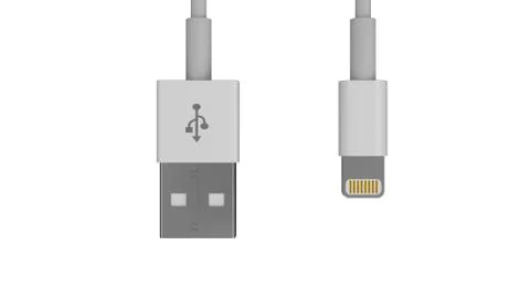 USB Lightning cable Stock Illustration