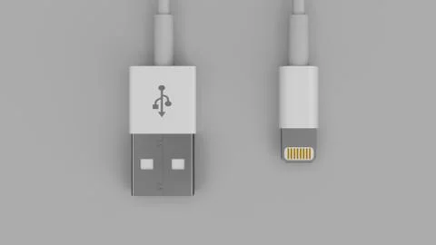 USB Lightning cable Ilustración de archivo