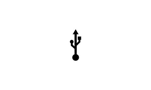 USB line icon isolated on white background Stock Illustration