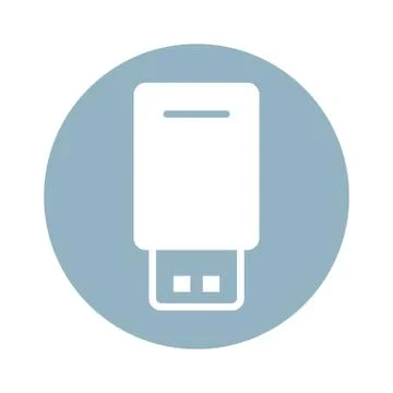 Usb memory flash isolated icon イラスト素材