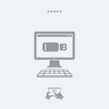 Usb memory flat icon Stockillustratie