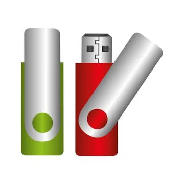 Usb memory isolated icon 스톡 일러스트