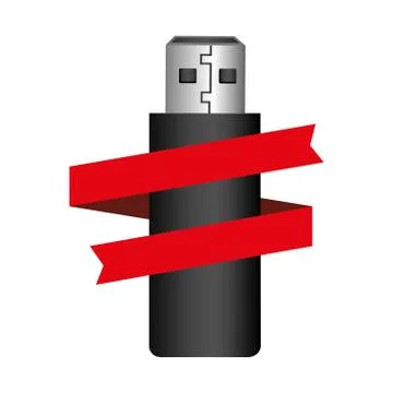 Usb memory isolated icon Stock Illustration